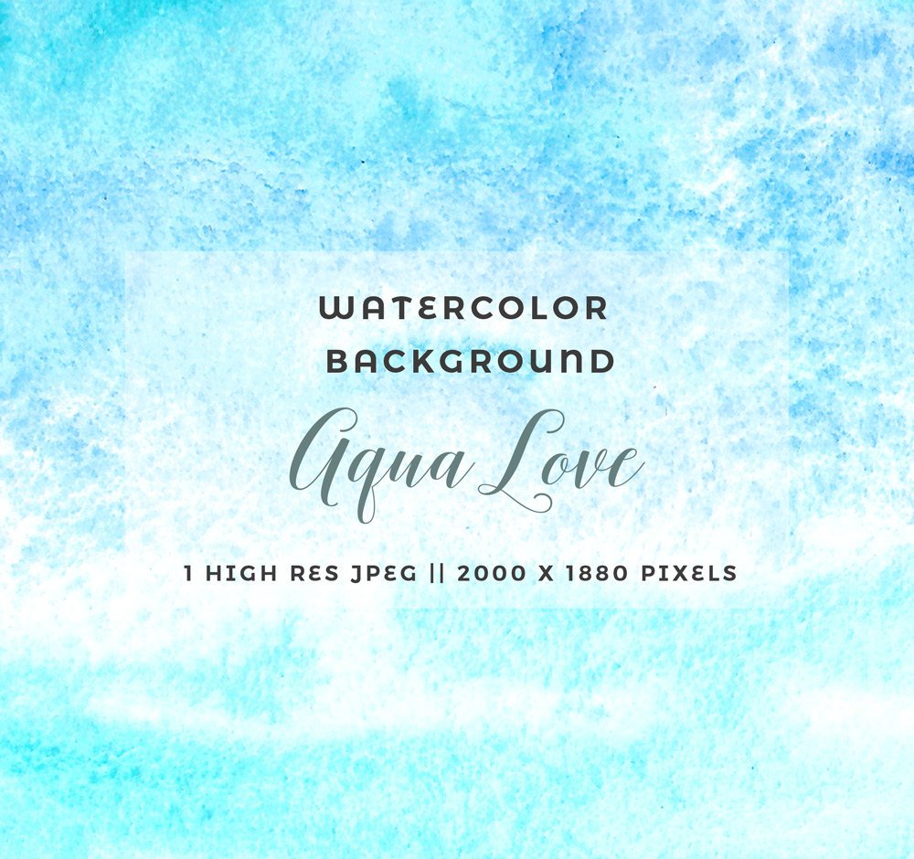 1000x940 Abstract Watercolor Background Aqua Teal Blue Watercolour Etsy