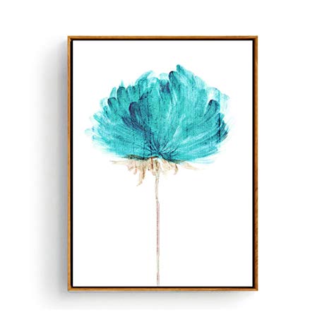 463x463 Hepix Canvas Wall Art, Abstract Blue Watercolor