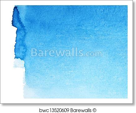 437x364 Art Print Of Blue Watercolor Background Barewalls Posters