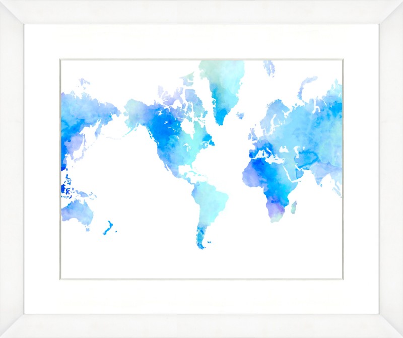 800x671 Watercolor Gradient World Map Vintage Print Gallery