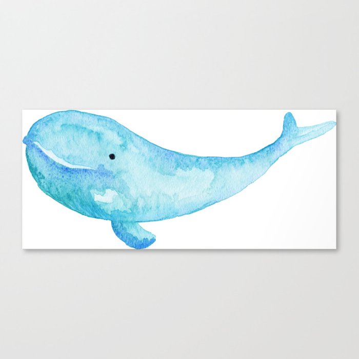 700x700 Cute Whale Watercolor Painting Ocean Life Saltwater Blue Whale