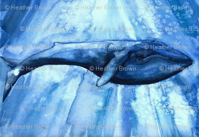 400x276 Surreal Blue Whale Watercolor Wallpaper