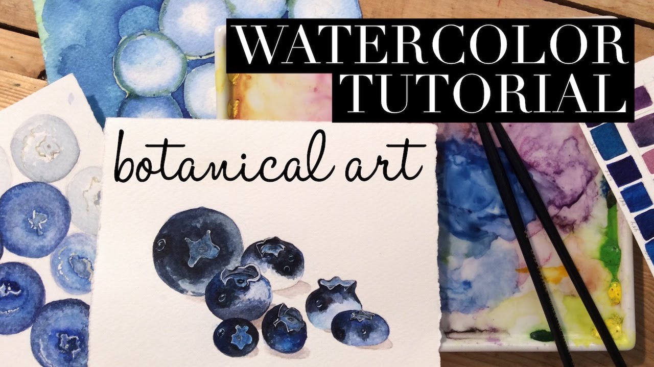 1280x719 Botanical Art Tutorial ~ Blueberries ~ How To Use Watercolour