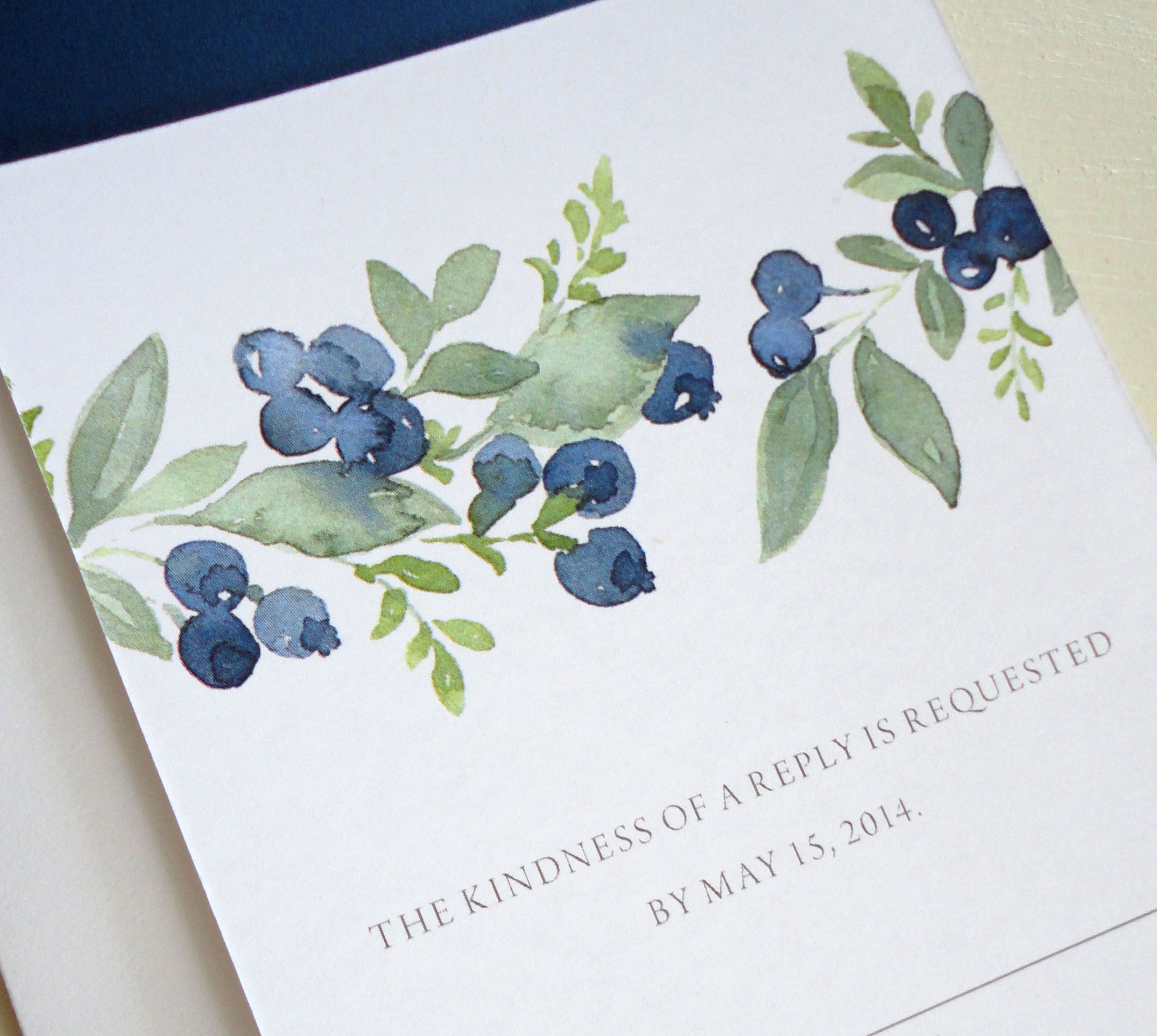 2478x2220 Watercolor Blueberries Wedding Invitation Set Sample Watercolor