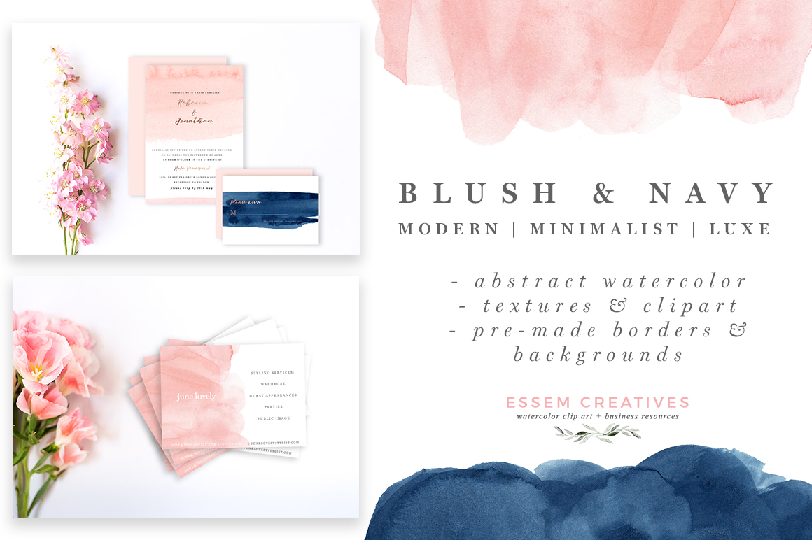 1160x772 Blush And Navy Abstract Watercolor Splash Clipart Amp Backgrounds