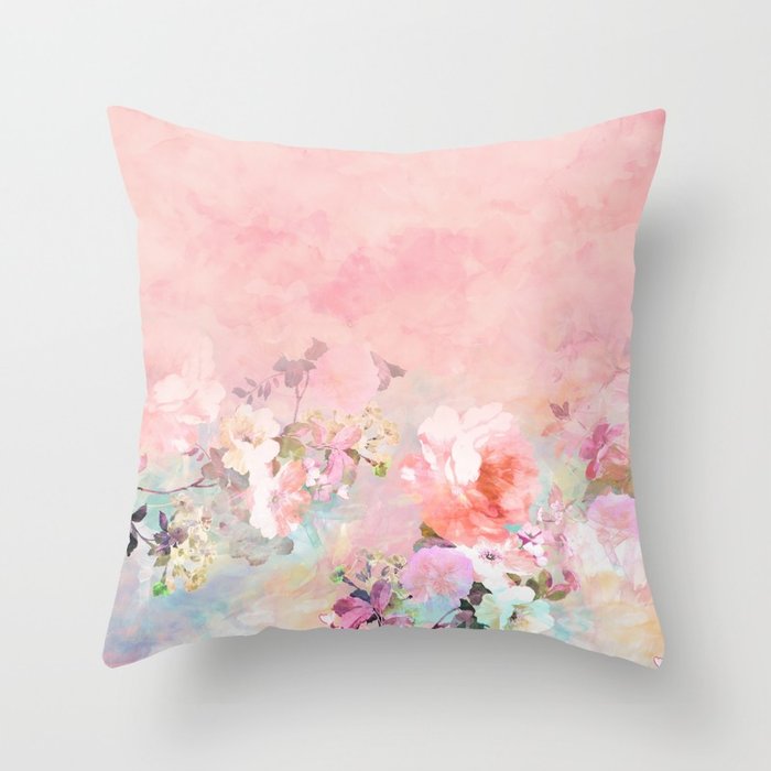 700x700 Modern Blush Watercolor Ombre Floral Watercolor Pattern Throw