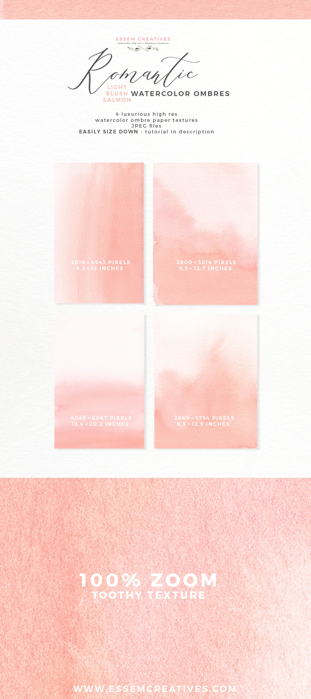 1024x2300 Blush Watercolor Ombres Background For Wedding Invitations Essem