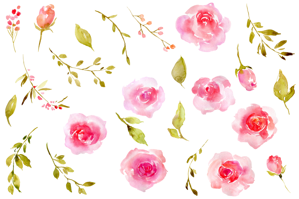 1160x772 Pink Blush Watercolor Flowers Roses Png By Watercolorflowers