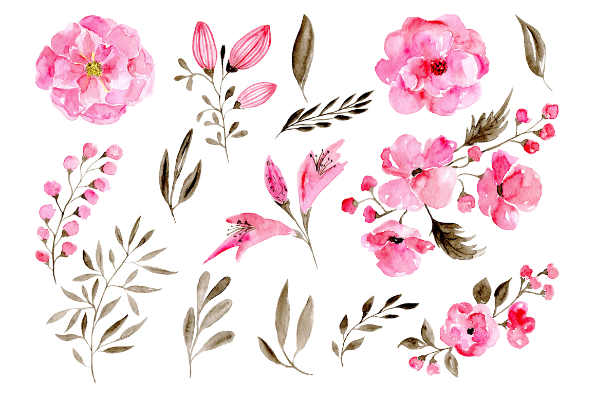 1160x772 Romantic Watercolor Flowers
