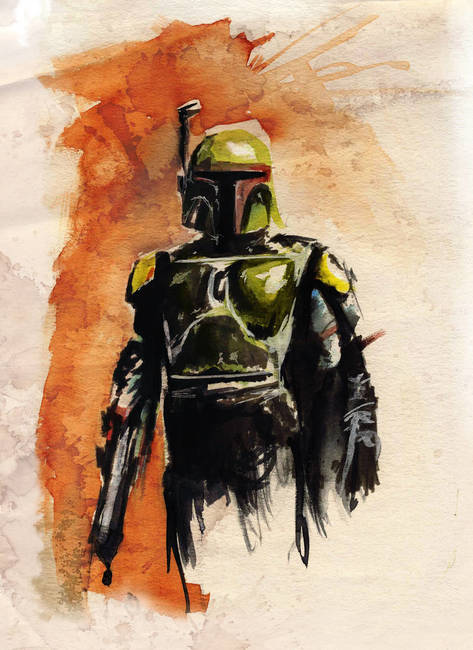 473x650 Boba Fett Watercolor