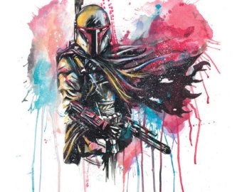 340x270 Boba Fett Watercolor Etsy