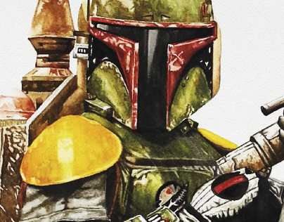 404x316 Boba Fett (Watercolor) On Behance