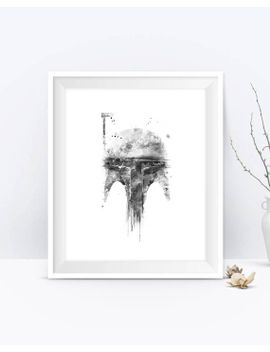 270x352 Shoptagr Boba Fett, Art Print, Watercolor, Wall Art, Star Wars