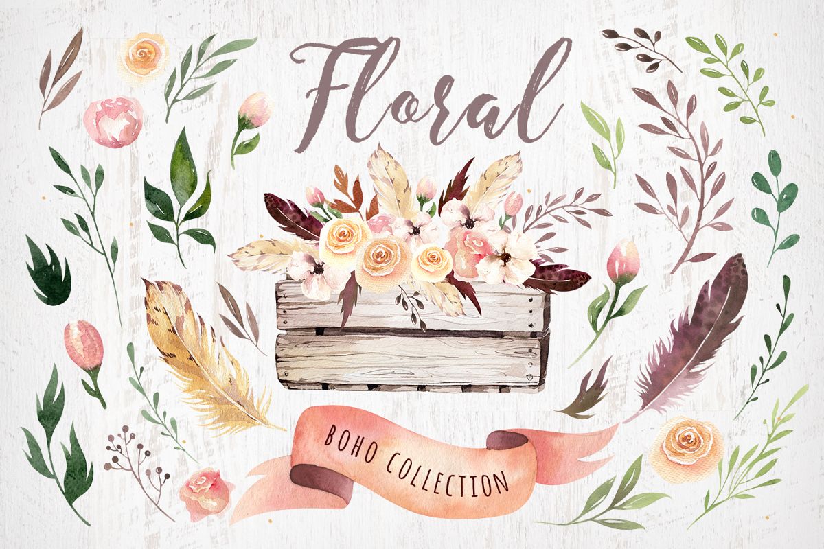 1200x800 Bohemian Watercolor Collection Ii