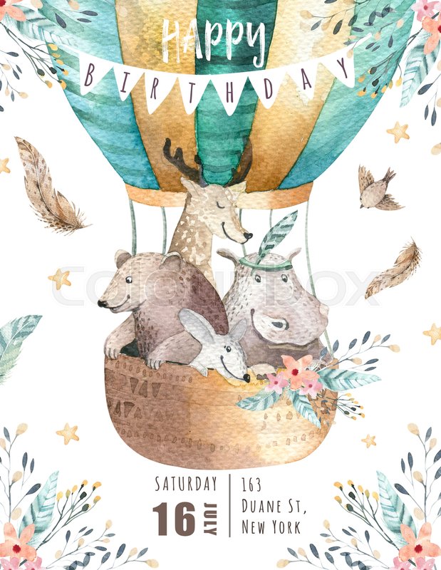 619x800 Cute Baby Nursery On Balloon Isolated Illustration For Children