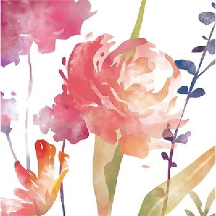 700x700 Boho Watercolor Floral Luncheon Napkin