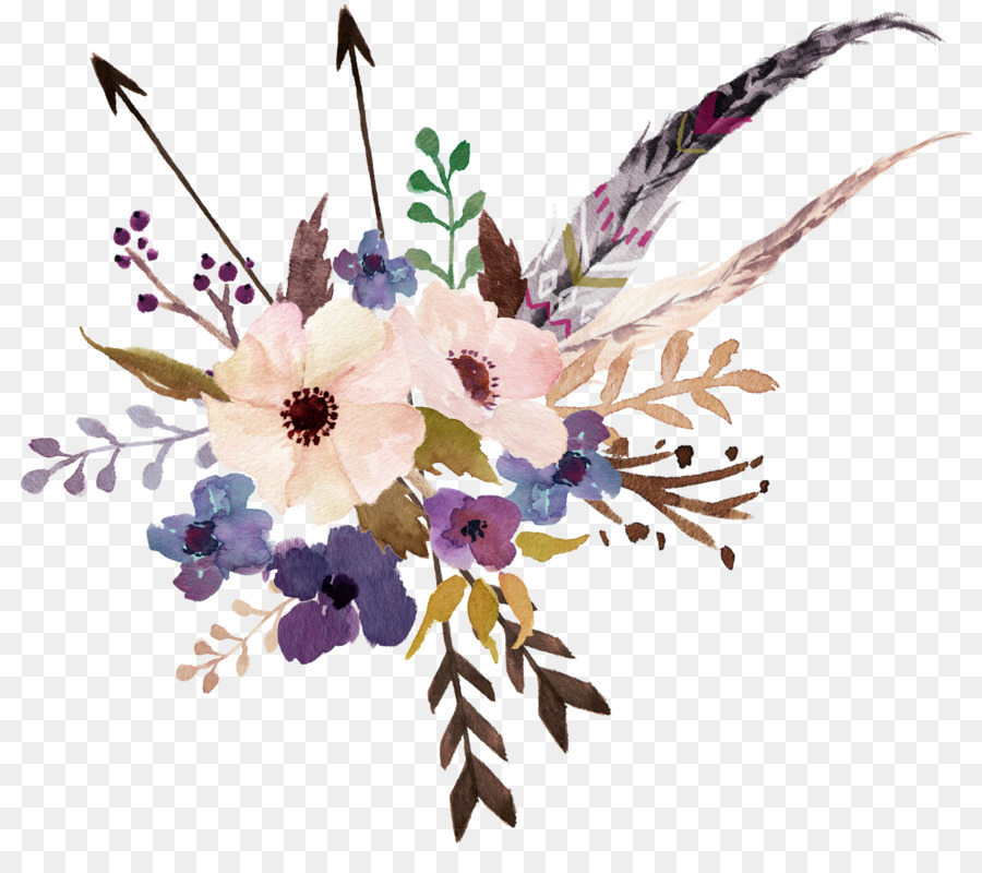 900x800 Boho Chic Arrow Spoonflower Watercolor Painting