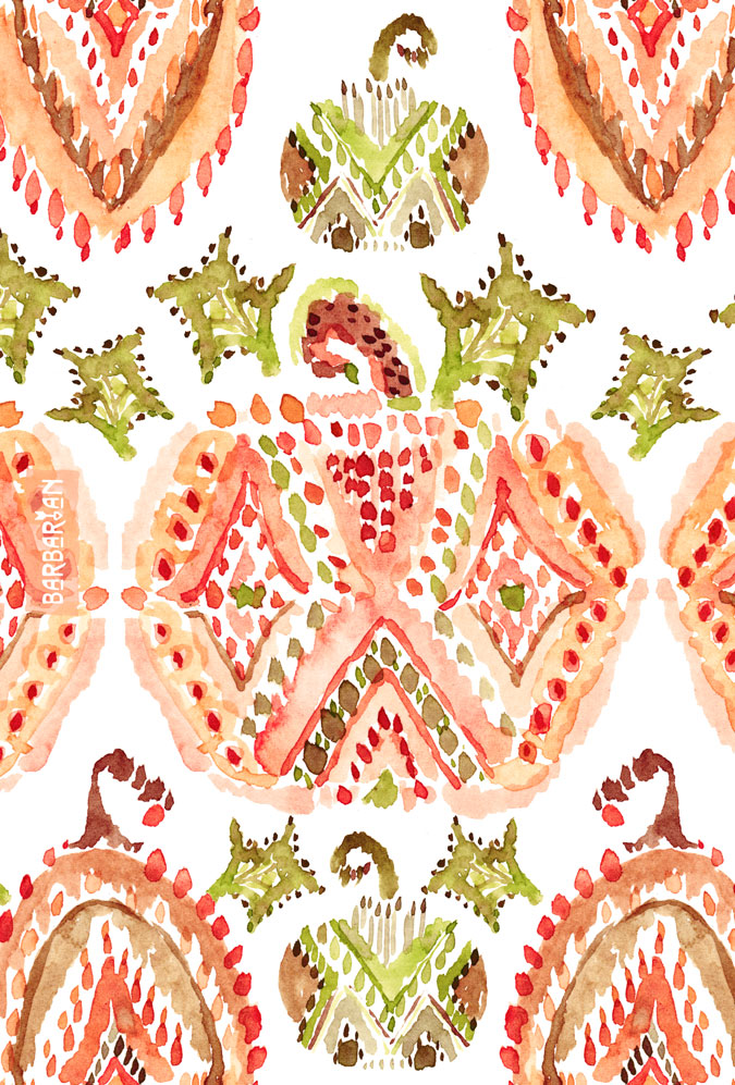 675x997 Pumpkin Spice Boho Watercolor Barbarian Barbra Ignatiev Bold