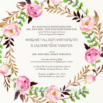 350x350 Boho Watercolor Bridal Shower Invitations,tribal Rustic Custom