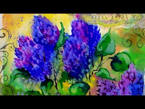 480x360 Bold Lilac Painting Tutorial With Radiant Watercolors Mixed