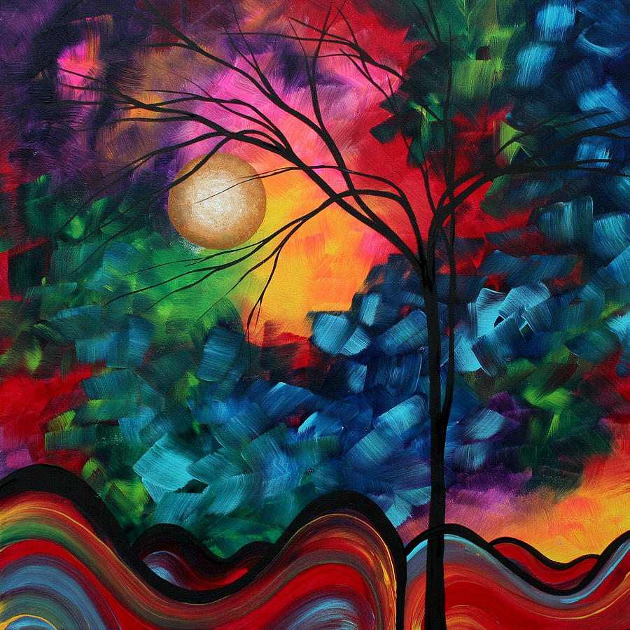 900x900 Abstract Landscape Bold Colorful Painting Painting By Megan Duncanson