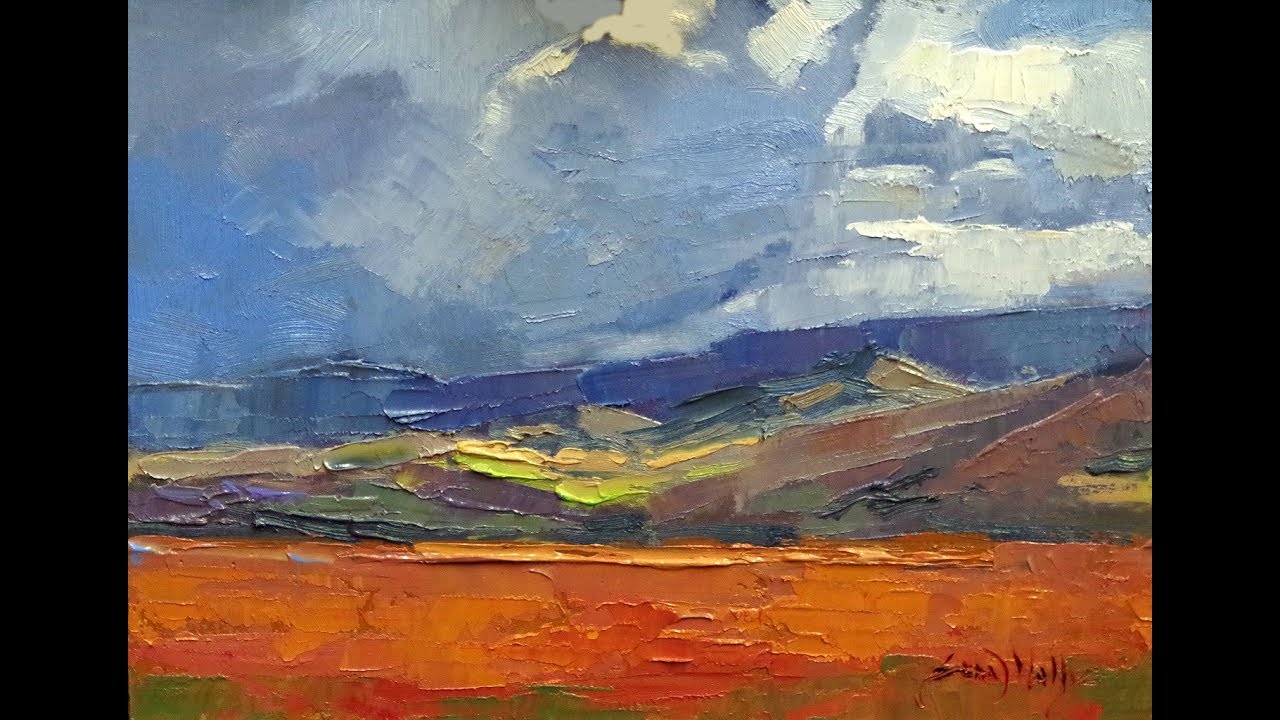 1280x720 Oil Painting Study Landscape Impressionism Time Lapse Bold