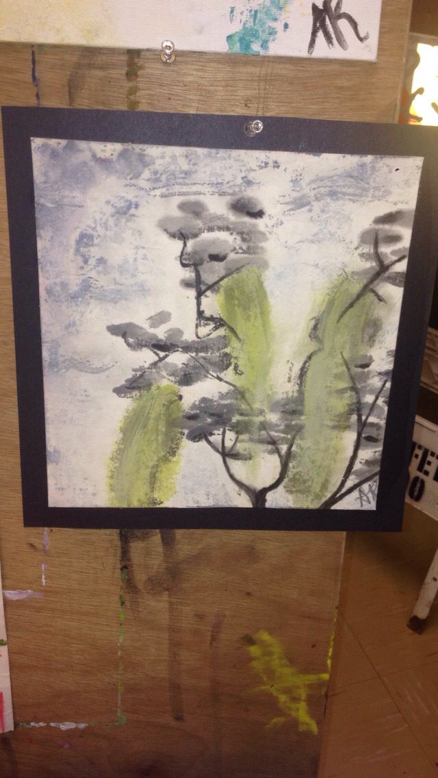 640x1136 Bonsai Tree. Watercolor And India Ink. My Art Work