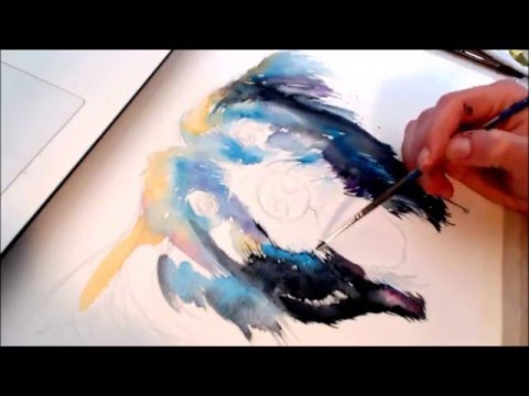 480x360 Watercolour Painting Timelapse