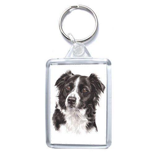 500x500 Border Collie Dog Keyring