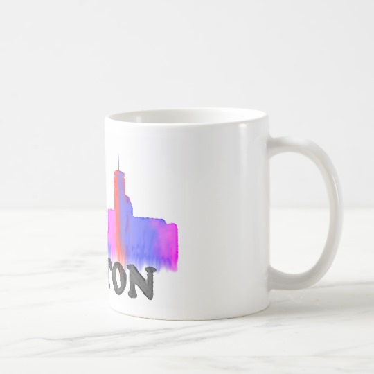 540x540 Boston Skyline Watercolor Coffee Mug