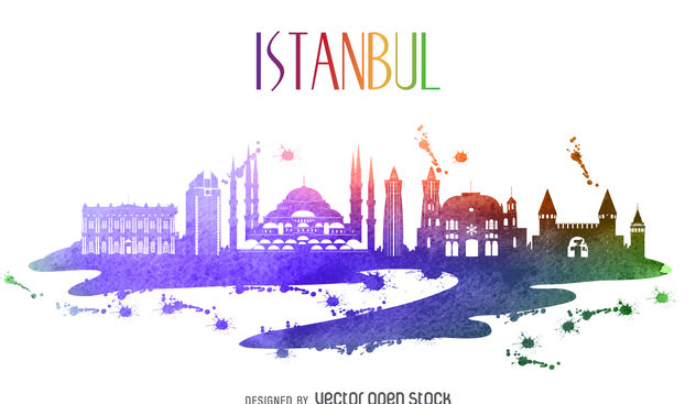 632x367 Boston Watercolor Skyline Free Vector Download 379863 Cannypic