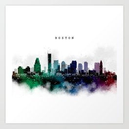 264x264 Watercolor Skyline Art Prints Society6