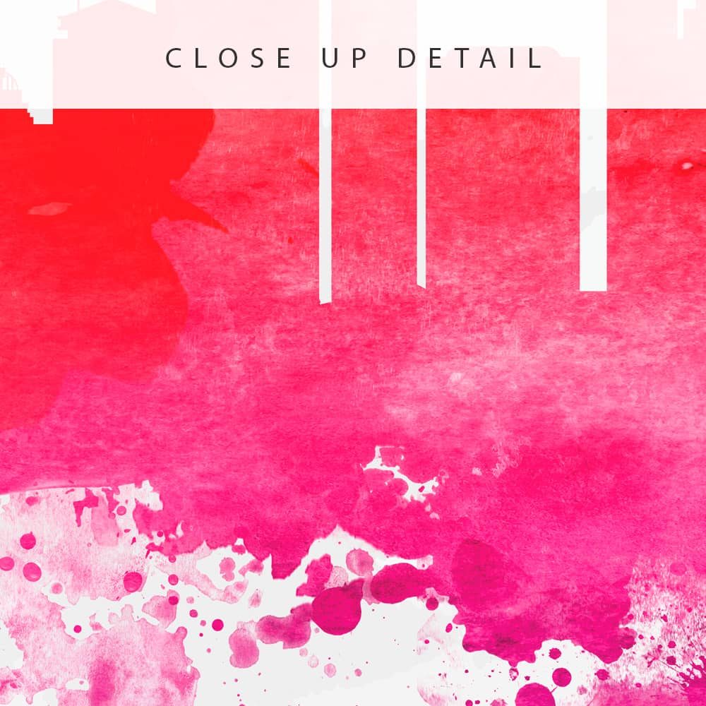 1000x1000 Boston Skyline, Red Watercolor Print Dead Good Art