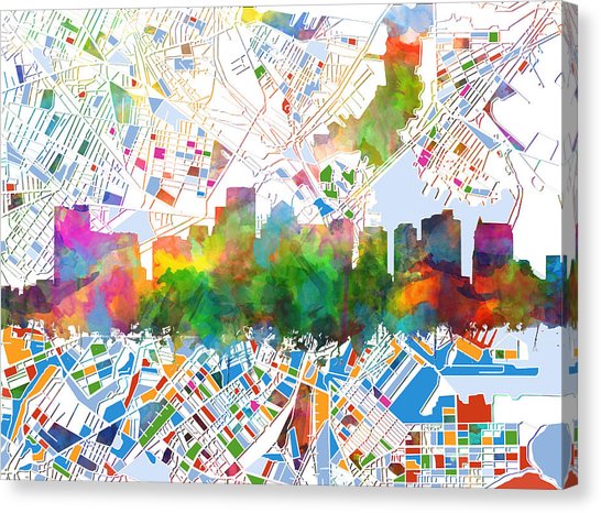546x466 Boston Skyline Art Fine Art America