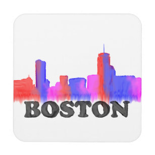 307x307 Boston Skyline Drink Amp Beverage Coasters Zazzle