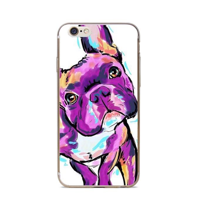715x706 Boston Terrier Watercolor Hard Cover For Iphone 5 5s Se 6 6s Plus