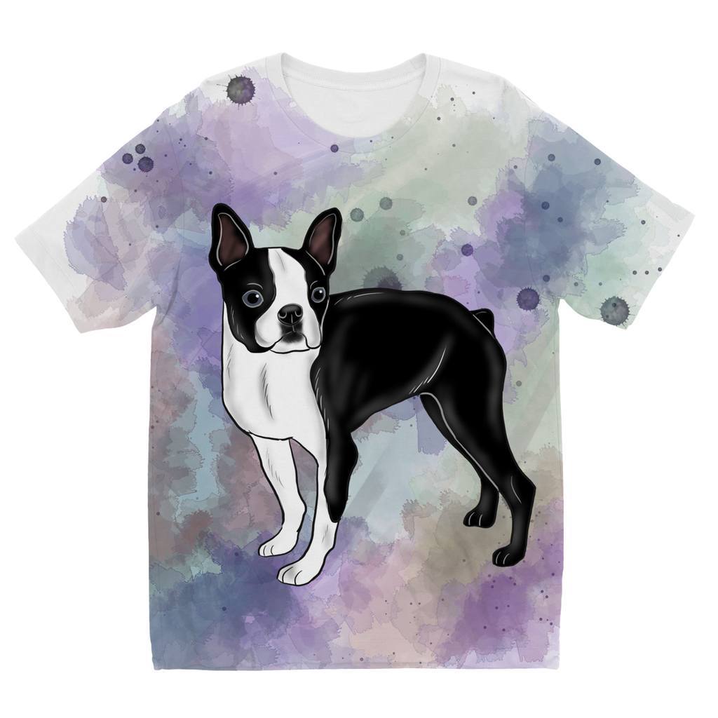 1024x1024 Watercolor Boston Terrier Designs By Amitie Kids Sublimation