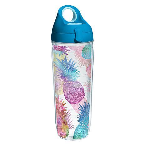 466x466 Tervis Watercolor Pineapple 24 Oz. Water Bottle With Lid