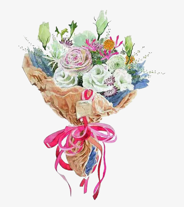 586x658 Watercolor Bouquet, Watercolor Clipart, Bouquet, Flower Png Image
