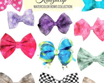 340x270 Watercolor Bow Tie Etsy