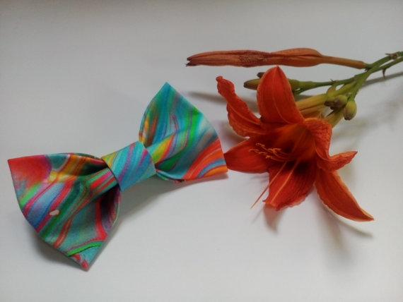 570x428 Wedding Bow Tie Raitnbe3 Watercolor Ties