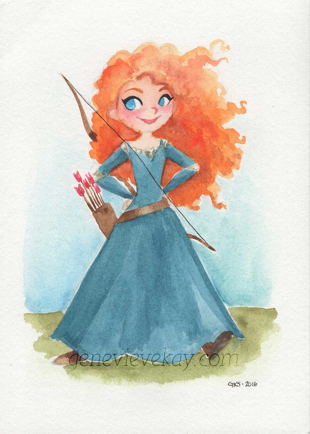 1000x1400 Genevievekay Illustration Brave Merida
