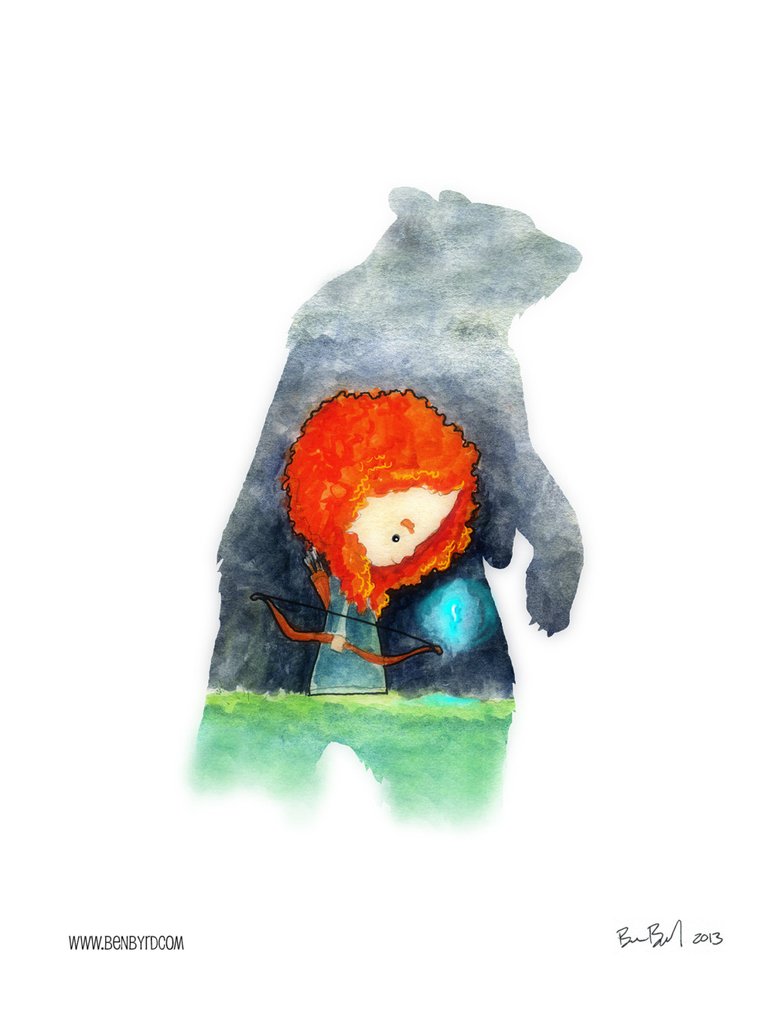 768x1024 Merida The Brave Watercolor Ben Byrd Art
