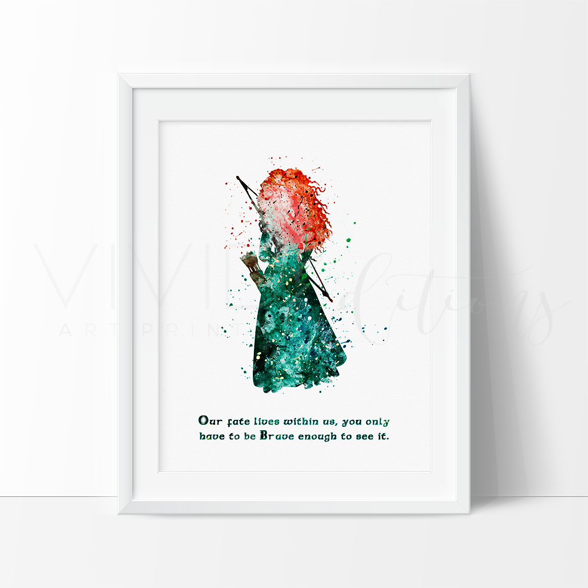 1200x1200 Princess Merida Disney Brave Quote Nursery Art Print Wall Decor