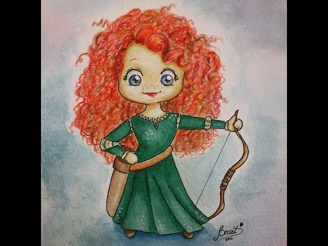 480x360 Speed Paint Merida (Brave), Watercolors