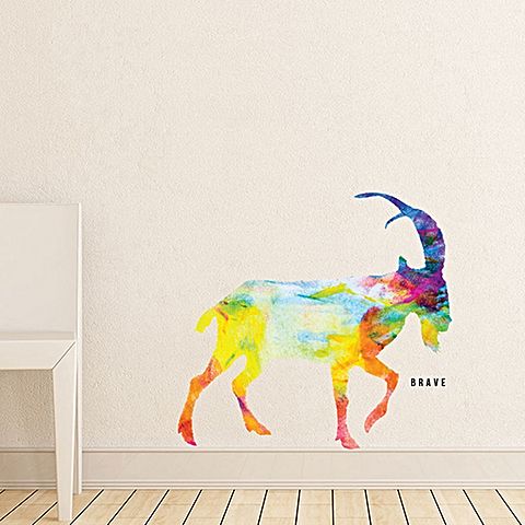 480x480 Watercolor Goat