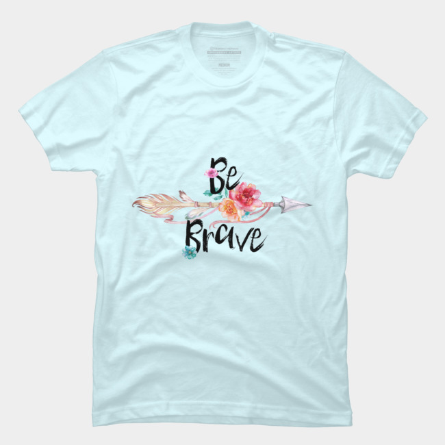 650x650 Be Brave Watercolor Tribal Floral Arrow T Shirt By Zenandchic