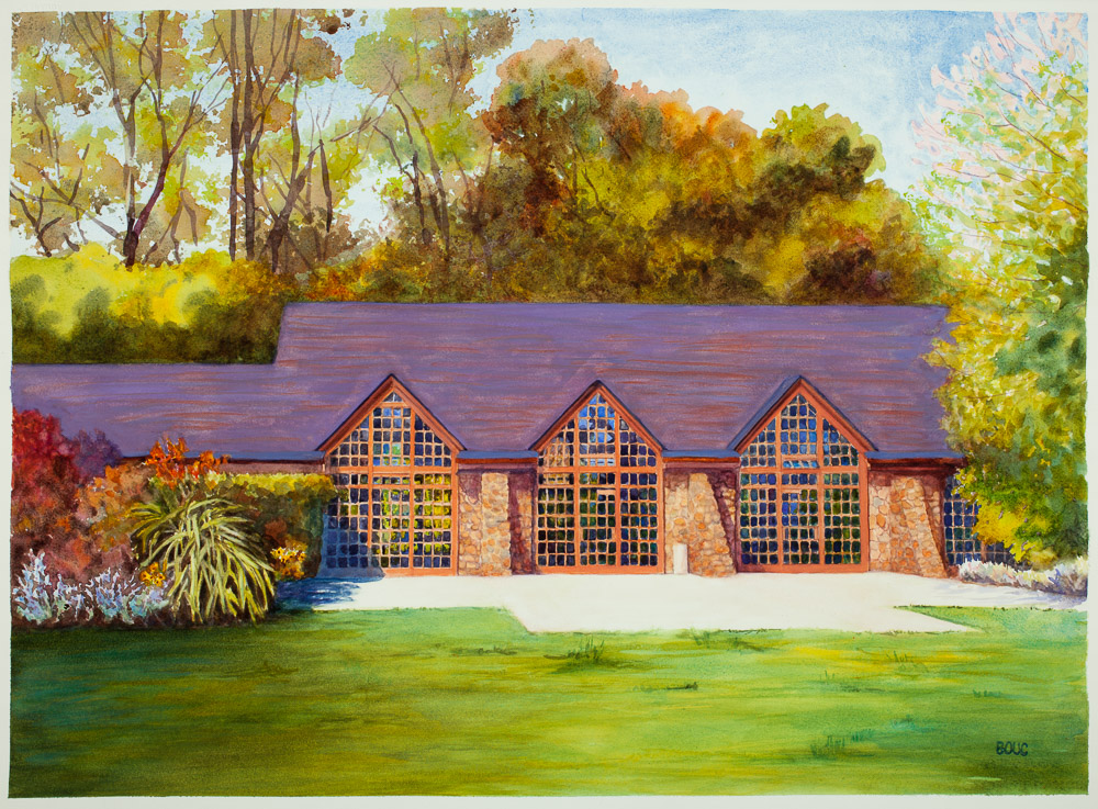 1000x737 Brazil Room, Tilden Park, Watercolor Painting Commission (Steps In