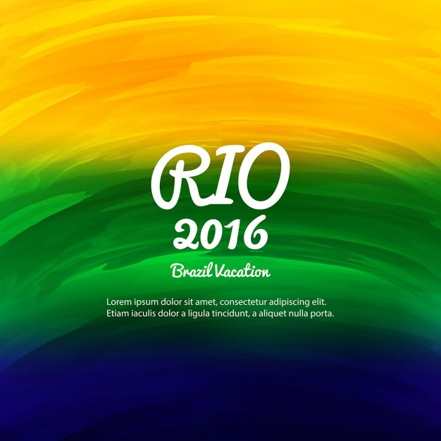 626x626 Brazil Colors Watercolor Background Vector Free Download