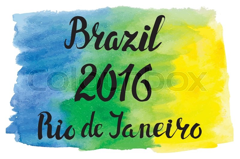 800x532 Brazilian Flag,watercolor Texture.inscription 2016,handwriting